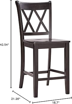 Amazon.com - Inspire Q Eleanor X-Back Wood Counter Chairs (Set of
